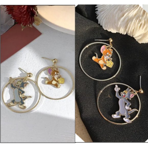 🍏50% OFF/3+...Tom and Jerry Dangle Earrings - Picture 3 of 9